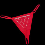 Rhinestones Metal Chain Sexy Women Panties Gem G String Girls Briefs Thong Lace Erotic Female Underwear Low Waist Intimates