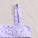 2 Pcs/Set Lady Swimwear Set Leopard Print Quick Dry Women Bathing Suit Slim Fit Wireless Summer Bikini Set For Beach