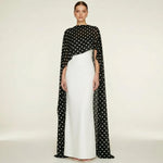 Women's Sheer Chiffon Cape Bat Sleeve Floor Length Shawl Elegant Cover Up Tops Party Evening Cape Blouse f