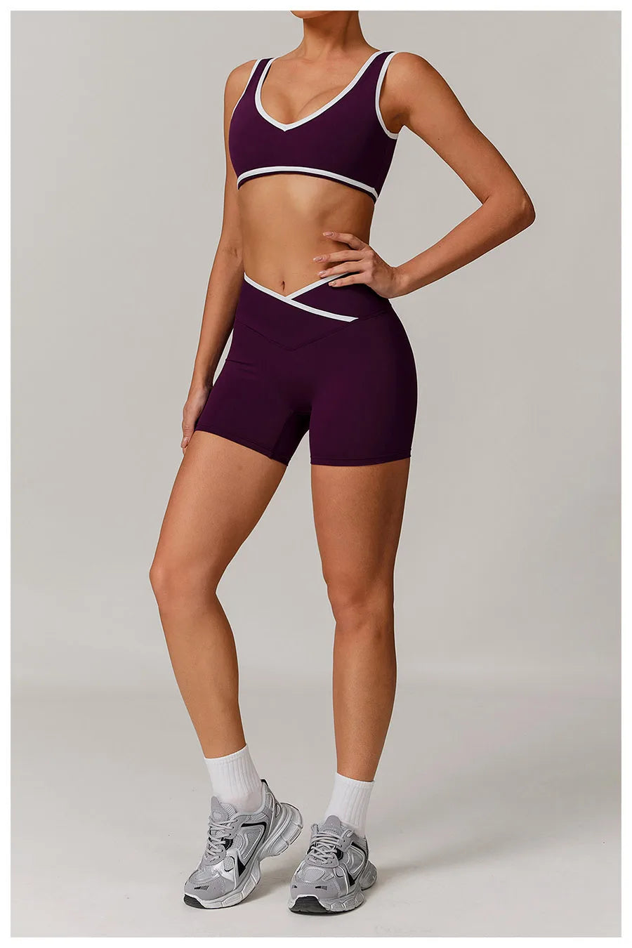 Yoga Set2 Pieces Workout Outfits Fitness Sportswear Gym Tracksuit High Waist Leggings Sports Bra Athletic Wear Women Clothes
