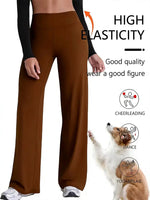 Soft Sports Straight Leg Pants Womens Mid Waist Yoga Trouser Fitness Workout Leggings Naked Feeling Pilates Running Sweatpants
