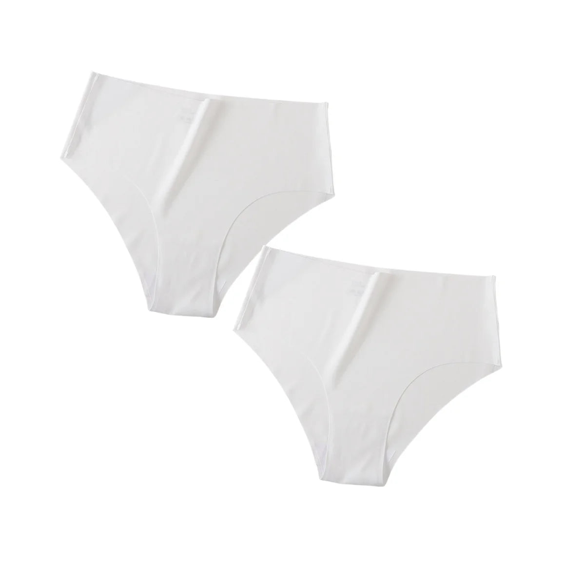 2Pcs/Set Ice Silk High Waist Briefs Panties Women Stretch Underwear Seamless Panties Female Underpants Sexy Lingerie XS-XL