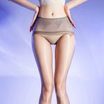 High-Density Aurora Stockings Ultra-Thin Glossy Silky Sexy Seamless Crotch Black Pantyhose Transparent Mesh Pure Desire R9M8