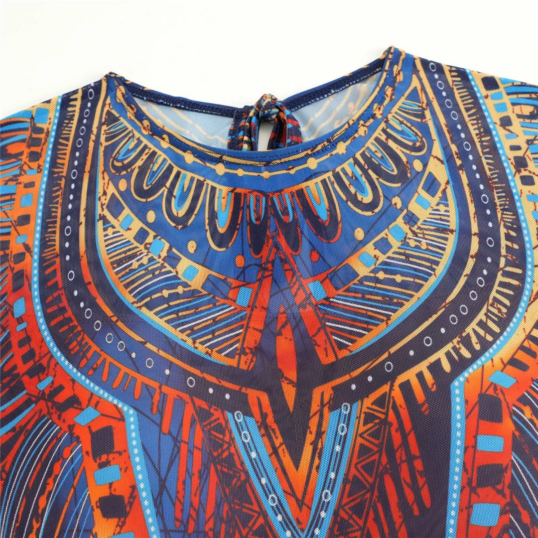 XS - XXL Printed Long Sleeve With Sarong Women Swimwear One Piece Swimsuit Female High Leg Cut Bather Bathing Suit Swim V7136