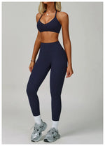 Hearuisavy Women's Running Comfort 2Pcs Sports Pants Set High Waist Push Up Workour Sportswear Casual Cycling Jogging Yoga Bras