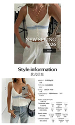 Summer Y2K Hot Girl Camisole V Neck Woolen Vest