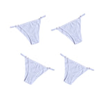 4Pcs/Set Women Cotton Briefs Sexy Brazilian Panties Low-Rise Underwear Adjustable Buckle Female Underpants Comfort Lingerie S-XL
