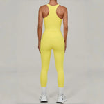Women's Seamless Yoga Sets Sports Fitness Beauty Back Vest Hip-lifting Pants Slim-fit Suits Running Workout Gym Training Sets