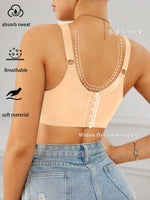 Floral Lace Women Bra Side-Breast-Enhancing Underwear with Underwire Minimizer Comfortable Wide Straps intimates Bra
