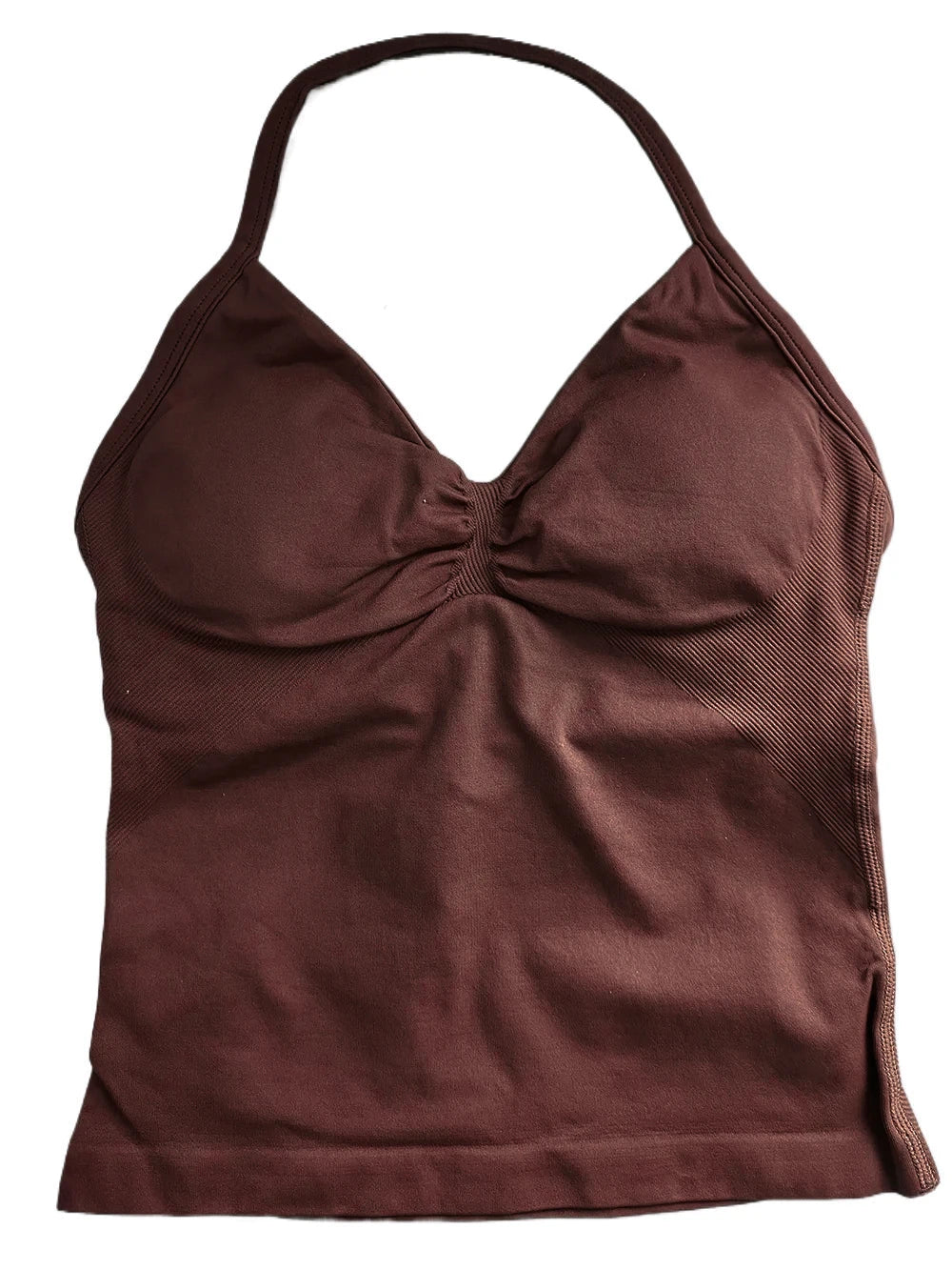 Longline Gym Top Women Clothes Sports Shirts Yoga Crop Top Vest Sports Bra Padded Halter Fitness Backless Workout Tank Top Woman