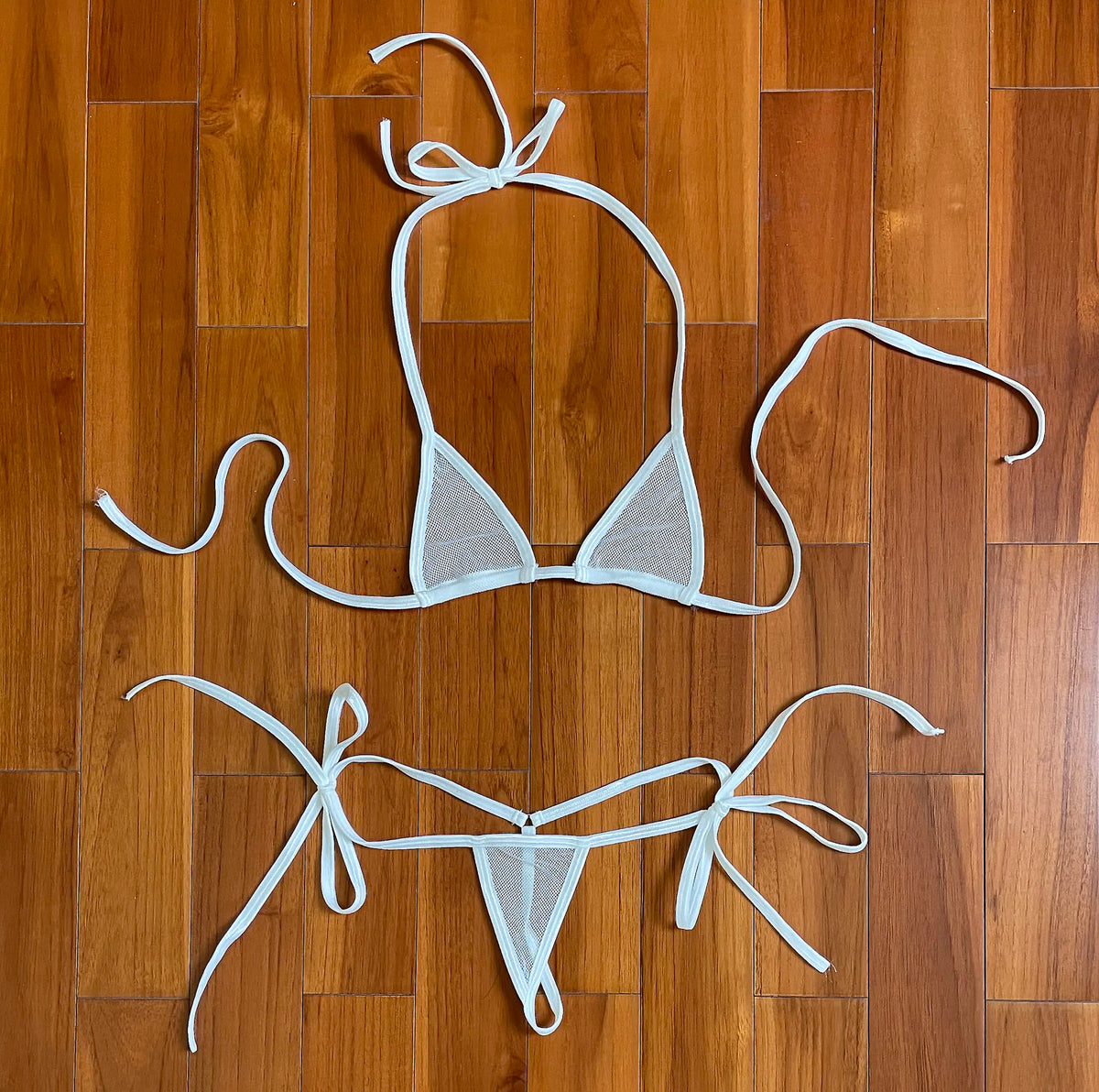 DEKA Women Sexy Bandage Mini Micro Bikini Set Mesh Transparent Erotic Bathingsuit Beachwear Sunbath Lingerie Underwear Plus Size