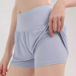 Women's High-Waisted Slimming Yoga Sports Shorts Summer Anti-Glare Three-Part Set with Two Pieces for Fitness And Exercise