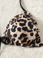 ZTVitality Sexy Leopard Push Up Bikini Set 2026 New Arrival Biquini Halter Bandage Swimsuit Women Swimwear Summer Beachwear