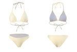 New Korean Push Up Bikinis Sets Solid Beige Long Sleeve Cover Up Mesh Skirt 4 Piece Swimsuit Beach Holiday Bathing Suit Swimwear