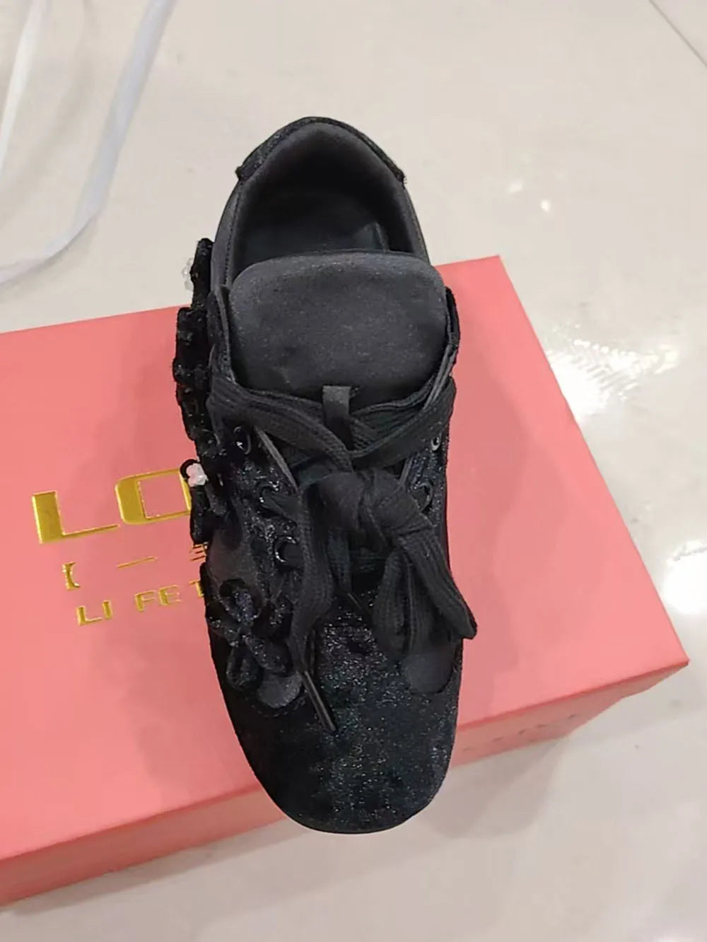 2026 Summer Gary Cute Flowers Ballet Flats Shoes Women Black Sweet Casual Sneakers Shoes Trainers Comfy Walk Daily Footwear