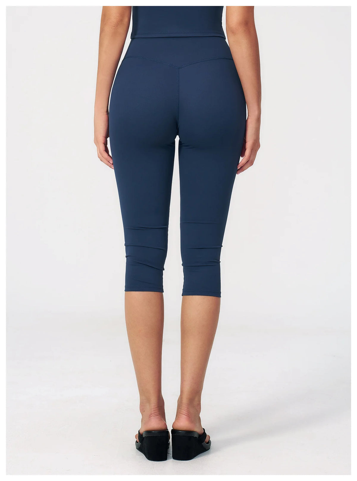 Yoga Pants Women Cropped Pants Sports Pants Fitness Leggings Tights Breathable Quick-drying High Waist Running Workout Pants