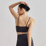 Sexy Solid Color Women's Tight Athletic Spaghetti Strap Gym Underwear Comprehensive Training Training Sports Bra Soft Yoga Top