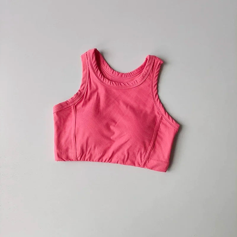 Women's Quick Drying Breathable Yoga Sports Vest I-Shaped Back Sports Bra Fitness Bra Chest Cushion Support