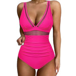 One Piece Women Swimwear 2025 Strapless Ruffle Tummy Control Bandeau Swimsuit Removable Strap Slimming Women's Bikinis