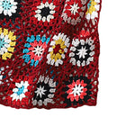 Summer Women Flower Crochet Vest Sleeveless Cover-ups Hollow Out Knit Crop Tops Bohemian Casual Daily Beach Tank Tops