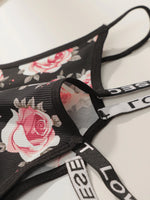 5 pcs Women Sexy Panties Floral Print Thong Low Waist Underwear Hollow Out Breathable Ladies thong C961