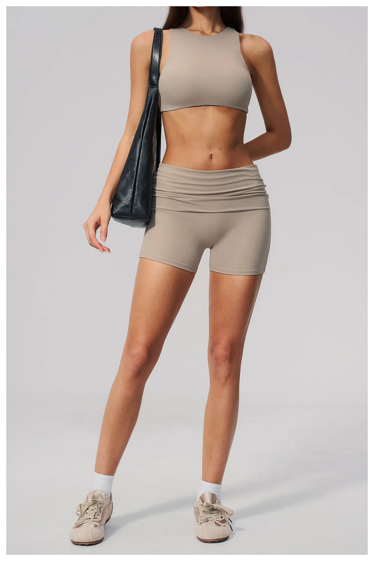 Tight Yoga Clothes Women Speed Drying Shock-absorbing Sports Vest Fitness Suits Outwear Gym Flip Waist Shorts Workout Clothes