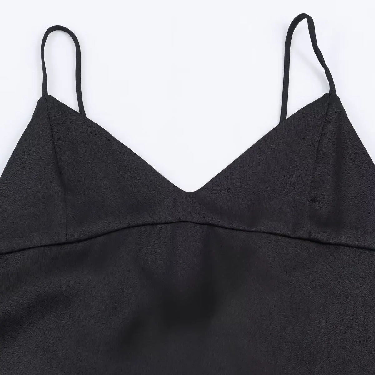 Women's Casual Asymmetric Silk Satin Textured Lingerie-Style Top Backless Deep V Suspenders Sleeveless Vest For Woman Charm 7P3O