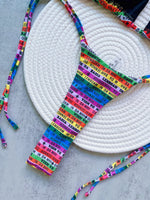 2026 Letters Print Colorful Micro Mini Thong Bikini Women Swimwear Female Swimsuit Two-pieces Bikini Set Bathing Suit Swim Lady