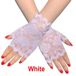 Summer Driving Sunscreen Lace Gloves Women Sailor Dance Gloves Long Fingerless Ladies Sexy Fishnet Gloves Mesh Mitten Handschoen