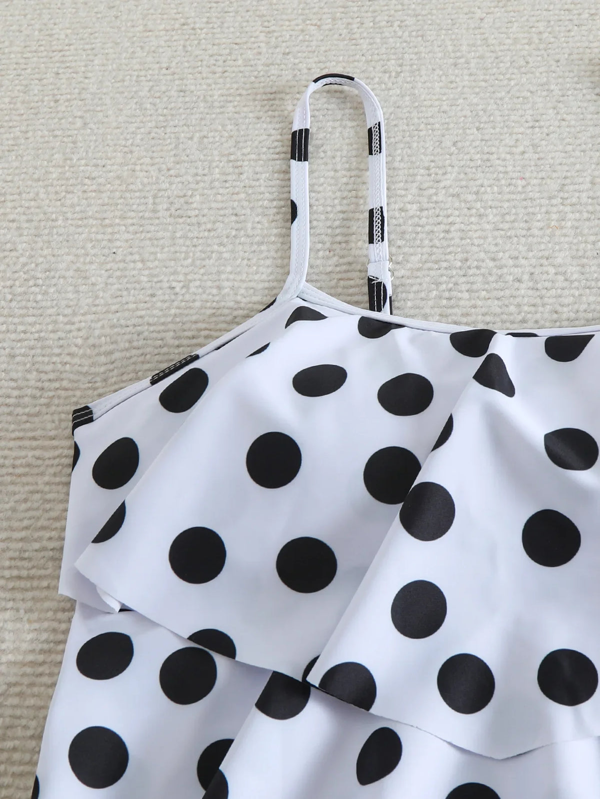 Sexy High Waist Shorts Ruffle Women Swimsuit Two Piece Swimwear Female Tankini Set Polka Dot Bathing Suits Brazilian Biquini