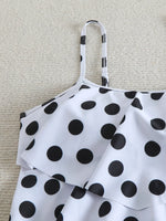 Sexy High Waist Shorts Ruffle Women Swimsuit Two Piece Swimwear Female Tankini Set Polka Dot Bathing Suits Brazilian Biquini