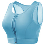 Plus Size Sports Bra Front Closure Longline Bras Padded Workout Crop Tank Top for Running Workout Gym Yoga Vest
