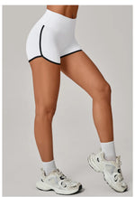 Color Blocking Patchwork Yoga Shorts Women Tight Fitting Peach Hip Lifting Sports Pants Gym Running Bike Wear Leggings