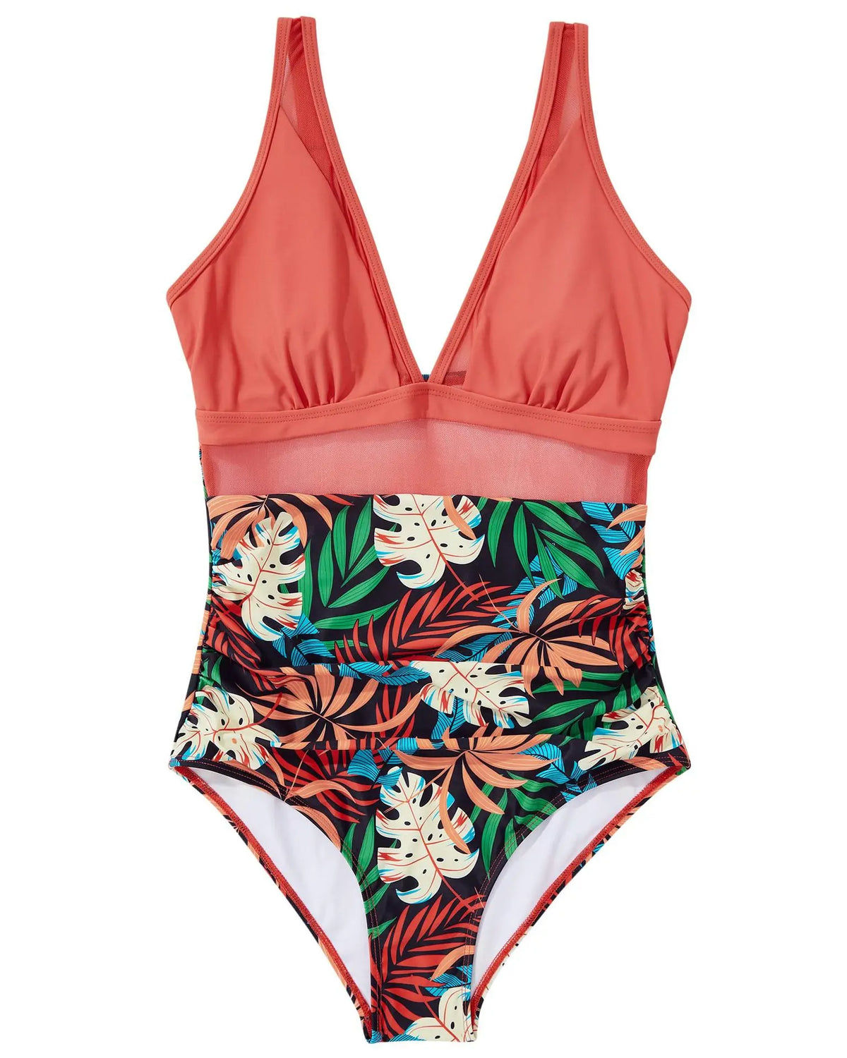 2024 Sexy One Piece Swimsuit Women Mesh Strappy Plunge Swimwear Tummy Control Bathing Suits Beach Wear Monokini Swimming Suit