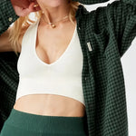 Deep V-Neck Crop Top 18 Colors Slim Fit Tank Stretchy Sleeveless Crop Vest Casual Ribbed Knit Top Low Cut Summer Camisole M-XL