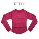 DFTLF Yoga Shirts For Women Long Sleeve Winter Fitness Running Gym Clothes Workout Dry Fit Breathable High Elastic Sports Top