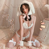 Cute Plush Snow Bunny Girl Cosplay Women Underwear Uniform Sexy Lingerie Rabbit Ear Hat Pajamas Outfits Costumes