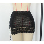 2026 Hollow Out Skirt Sarong Crochet Knitted Tunic Beach Cover Up Beach Wear Beachwear Female Women Cover-ups Beach Dress K8074