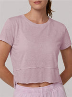 Quick Drying Pink Black Yoga T Shirts Women Short Sleeve O Neck Loose Fitness Tops Outdoor Lightweight Ruffles Short T-shirts