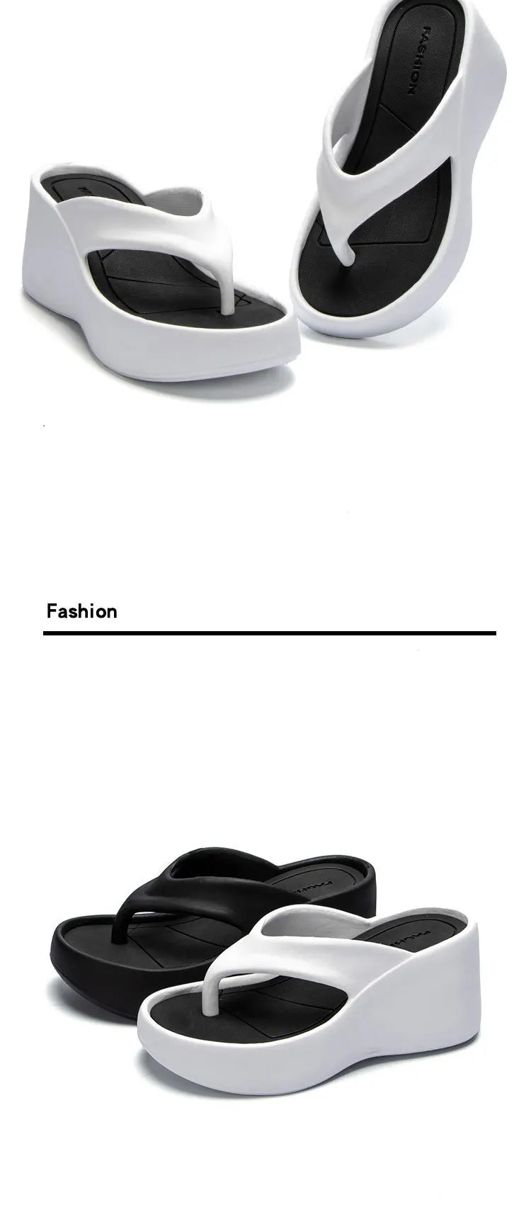 2026 New Women Fashion Slippers Soft EVA Summer Platform Shoes Girls Beach Flip Flops Thick Sole Female High Heel Street Sandals