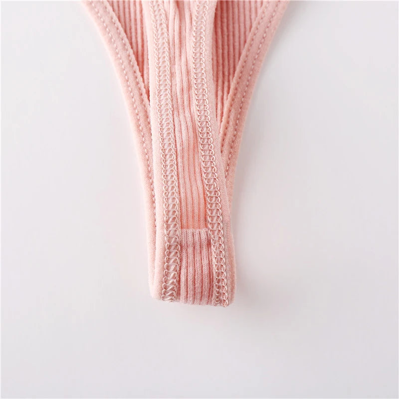 4Pcs/set Cotton Thongs Women Low-Rise Bikini Underwear M-XL Comfortable G-string Female Fruit Embroidery T-Back Panties Lingerie