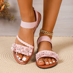 Women's SandalsNew Summer Casual Open-toed Women's Flats Fashion Floral Design Casual Comfortable Women's Sandals