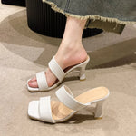 Summer Outdoor Wear Thick Heel2026 Line Open Toe Fashion High HeelSandals