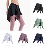 Women Tennis Self-Tie Sports Skirts Athletic Yoga Skirt Long Strap Hip Covering Fitness Wrap Cover Up Anti Glare Ballet Skirt