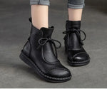 Shoes for WomenCross-tied Ladies Boot Daily Boots Hot Sale Cotton Shoes Round Toe Comfortable Flat Shoes Women Ankle Boots
