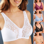 Women Lace Bra Plus Size Push Up Underwear Crop Top S-6XL Seamless Brassiere Female Lingerie Sexy Front Closure Bralette