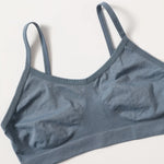 Women's Wireless Bra Sports Tube Top Ribbed Ruched Camisole Bralette With/Without Pads Underwear Sexy Lingerie M-L Intimates