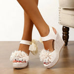 2026 Women Sandals Platform Comfortable Sexy Slippers Outdoor Wedges Women Shoes Casual Beach New Flower