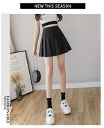 2024 White Women Pleated Skirts Summer High Waist Zipper Girls Dancing JK Mini Skirts Black Fashion Student A Line Faldas