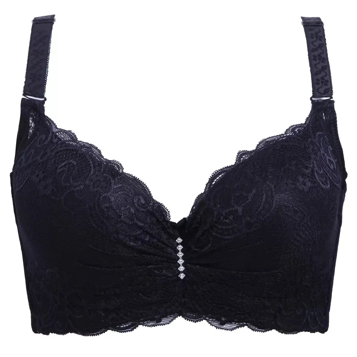 Plus Size Female Lace Bra Thin Bralette 80-105 C/D Cup Push Up Brassiere Widening Side 4-Row Button Bras Absorbs Sweat Underwear